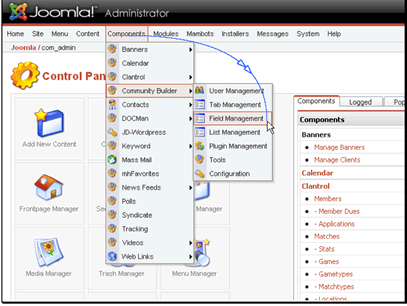 Begin by navigating to Components -> Community Builder -> Field Management.