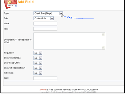 Select the type of field you want to create.
