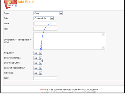 Then you can set display options for the field.