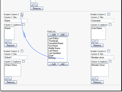 Then enable the columns.