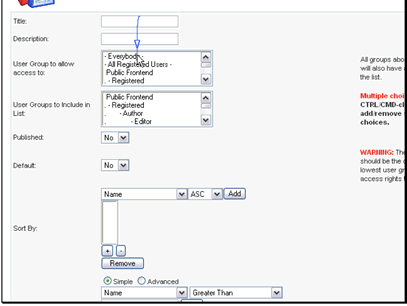 Then select the group you want to have access to this list. Every group below the one you select will also have access.