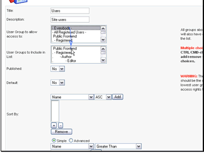 Then select the user groups you want to include in the list. CTRL/CMD -click to select multiple groups.
