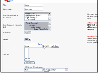 You can set default sorting preferences as well.