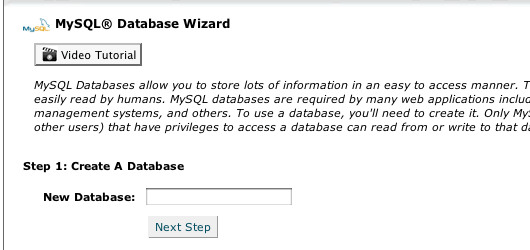 Give your database a name.