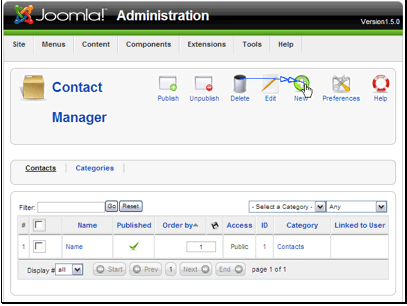 Click the New button in the toolbar
