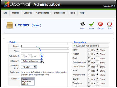 Let's select a category for this form.