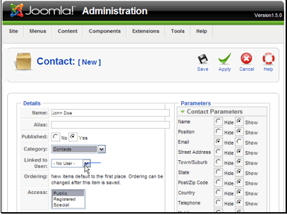 You can link a form to a user if you want. This will automatically send the form to this users email address.