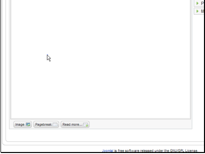 If you wish to insert an image, pagebreak or read more link you can use these buttons