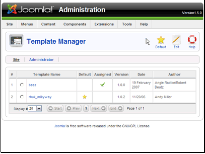 We can now see there is a checkmark under the Assigned column for our template. Let's go to the frontend and see how it looks.