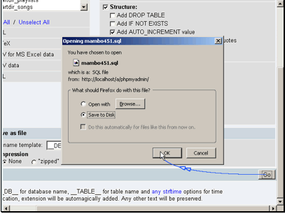 We want to save the file, so just click OK.