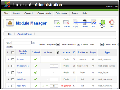 We want to create a new module.