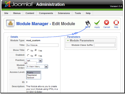 Then save the module