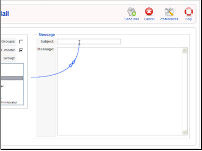 Then enter a subject and message