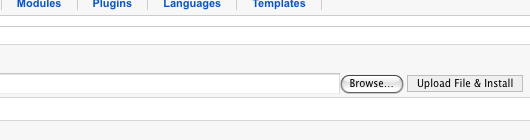 Browse to the template installer package on your computer.