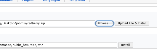 Click the Upload File & Install button.