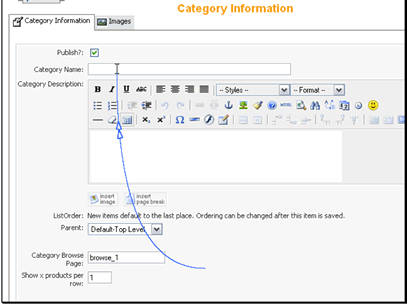 Choose if you want your category published
Then enter a name