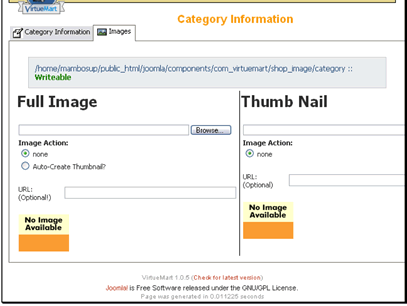 You can upload an image for the category. VirtueMart can also create the thumbnail for you automatically