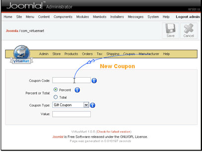 Enter the coupon code. This can be any value, it's how the coupon is identified in the system
