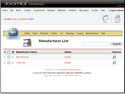 Your new manufacturer has been created