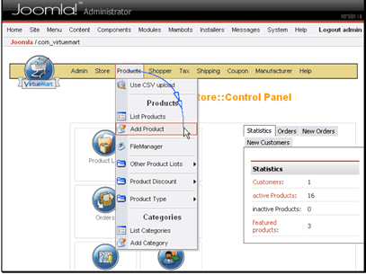 Navigate to Products >> Add Product