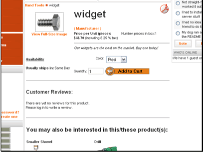 We can see our product.