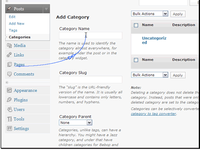 Let's add a name for the category. This is used everywhere the category name is shown.