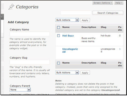 We can see that our category has been added. We can now create new posts in it.