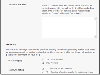 You set setup keywords or IP addresses that will automatically cause a comment to be blacklisted and not shown on the site. So if you're getting several spam comments that all have a similar theme/wording you can have them automatically blacklisted without manual intervention.