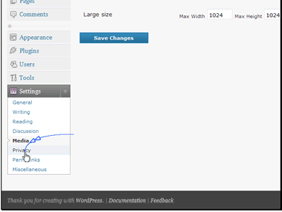 Next let's move on to the Privacy preferences.