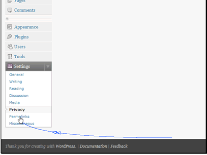 Next let's move on to the Permalinks preferences.