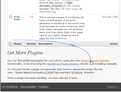This page is an overview of your already installed plugins. We want to go to the Plugin Browser/Installer.