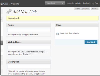 Our new link has been setup.