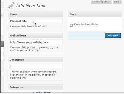 Then enter the location of the site.
Then enter a description. This is shown on hover.
