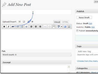 Enter the title and contents of the post.