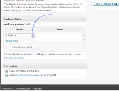 You can also set custom meta fields.