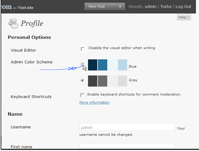 There are several sections of options you can change. All items are self explainatory, or have links for additional information. We will make a few example edits.