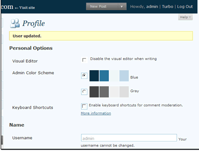 The profile has been updated successfully.